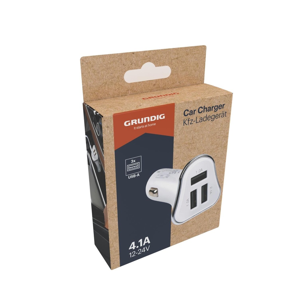GRUNDIG Triple Car Charger 4.1A 12-24V