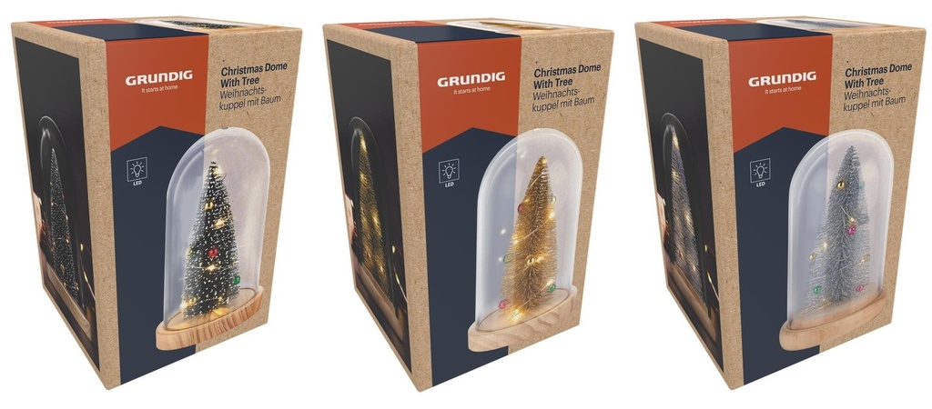 GRUNDIG Christmas Dome with Tree and LED Light