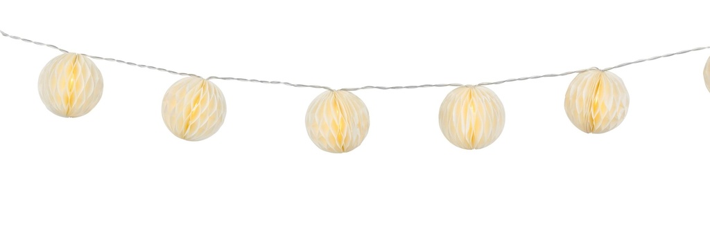 GRUNDIG Light String Paper Ball 10 LED Warm White