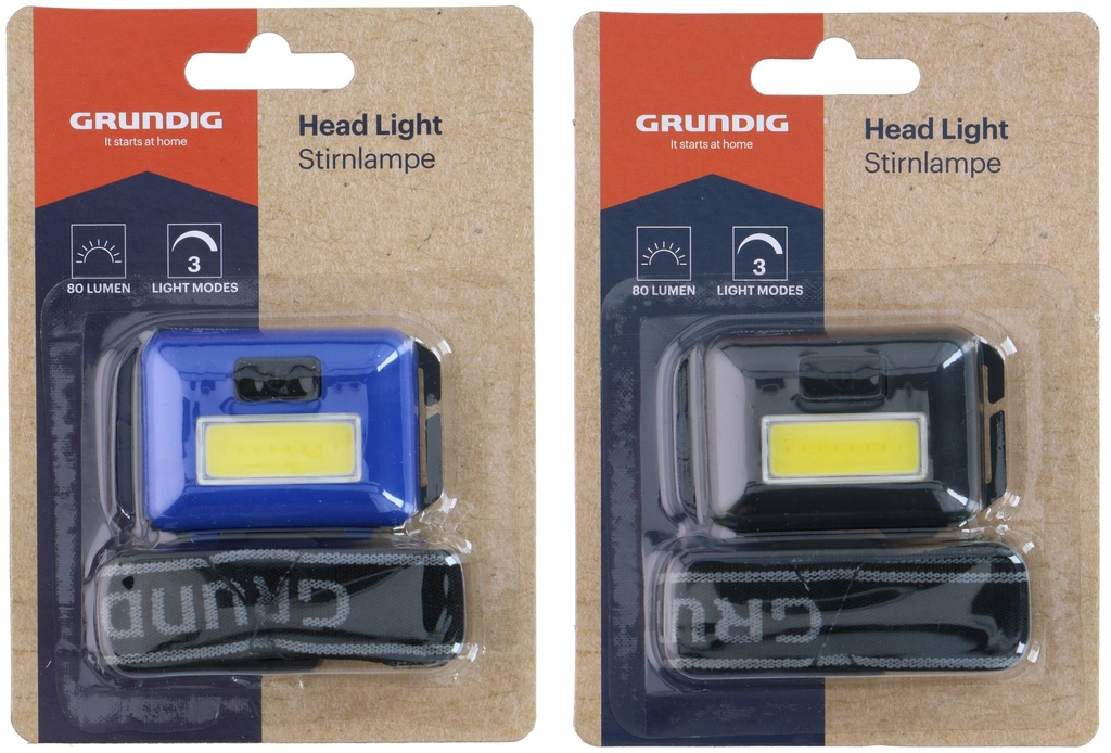 [871125234739] GRUNDIG Headlamp COB 2W 80 Lumen