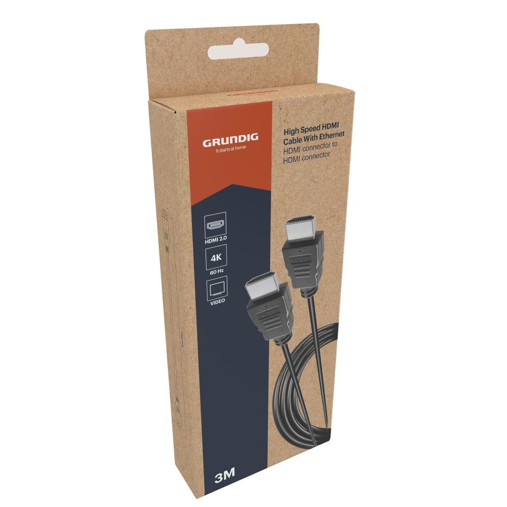 GRUNDIG HDMI Cable with Ethernet 3m 4K 60Hz