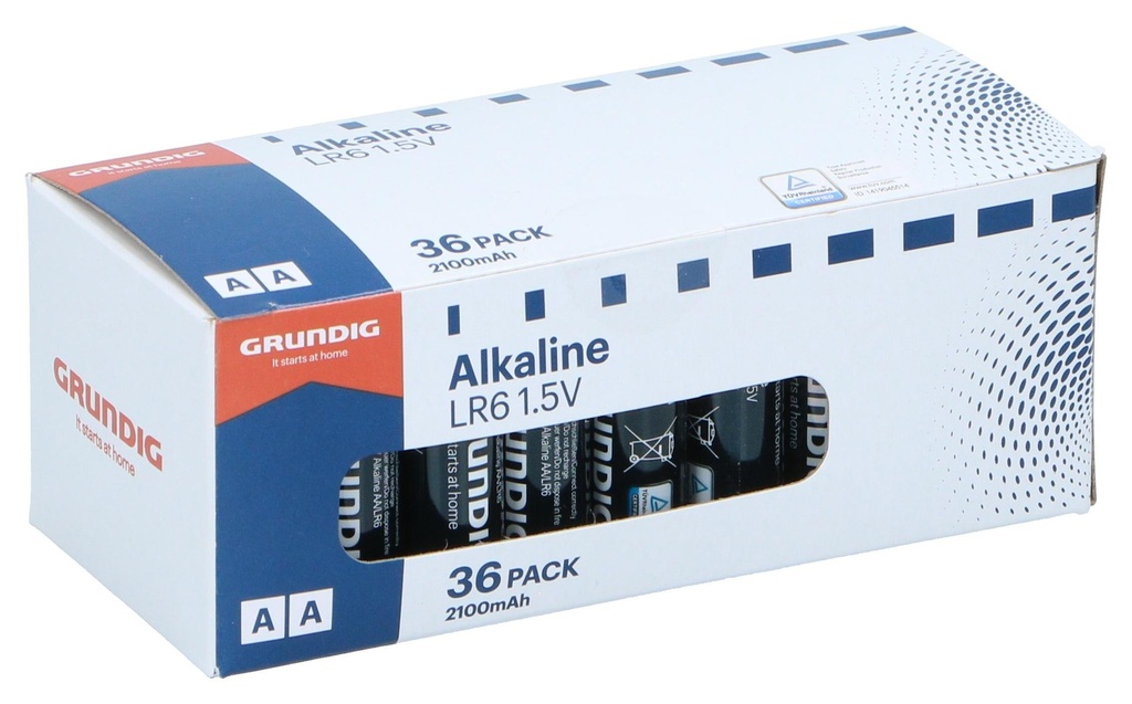 [871125230350] GRUNDIG Alkaline AA LR6 2100mAh Battery