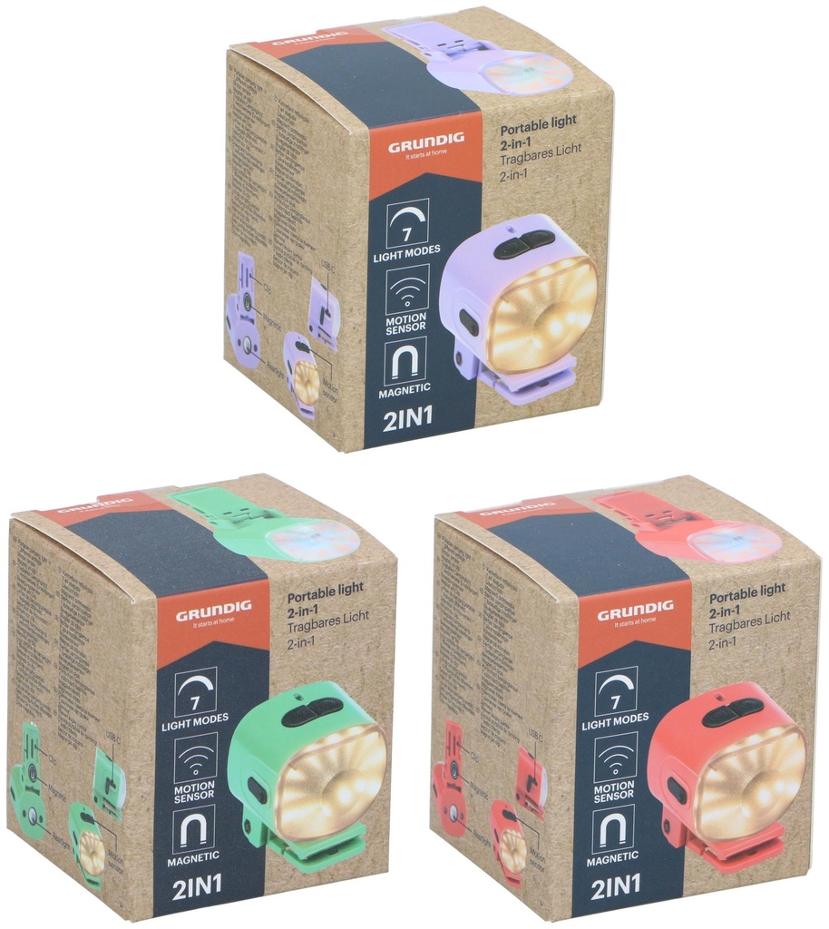 GRUNDIG Portable 2-in-1 Headlamp 3 Modes