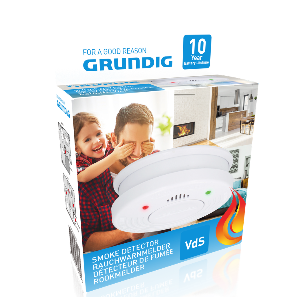 GRUNDIG Smoke Alarm VDS 10 Year Battery