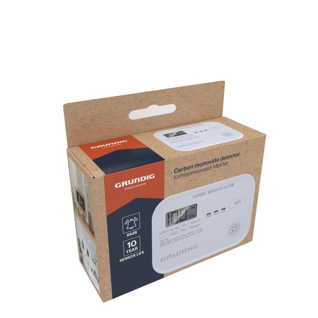 GRUNDIG Carbon Monoxide Detector 85dB with Display