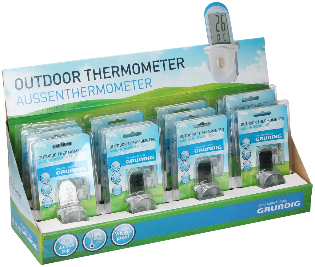 GRUNDIG Outdoor Thermometer with Suction Cup