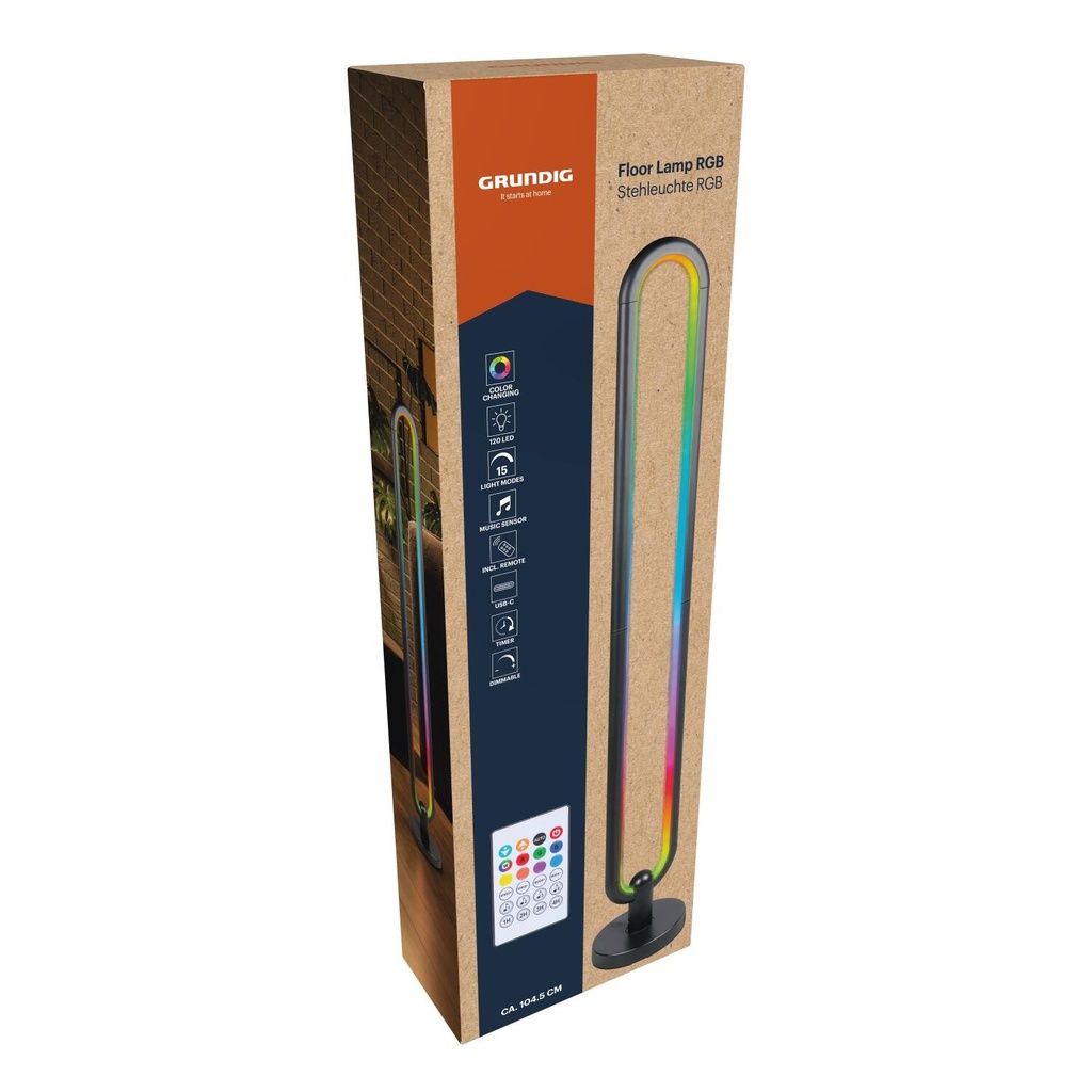 GRUNDIG RGB Color Changing Floor Lamp
