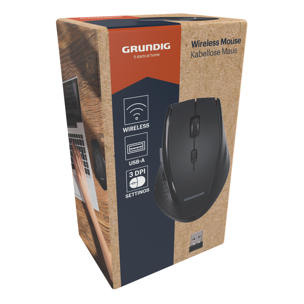 [871125235642] GRUNDIG Wireless mouse black