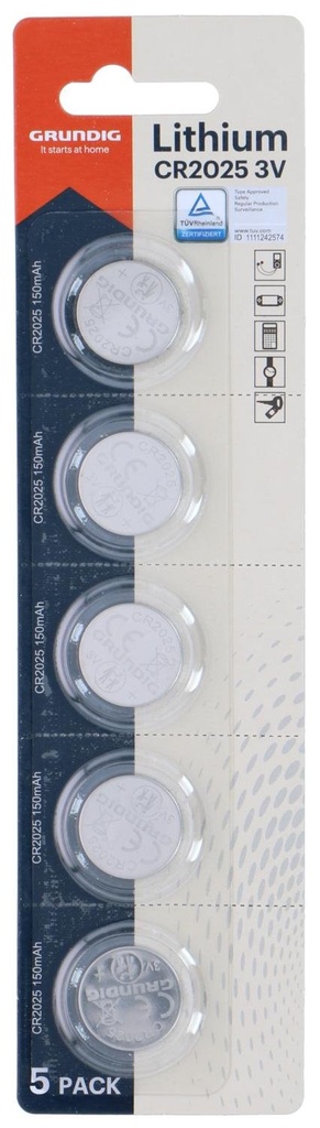 GRUNDIG Battery Buttoncell CR2025 5pc