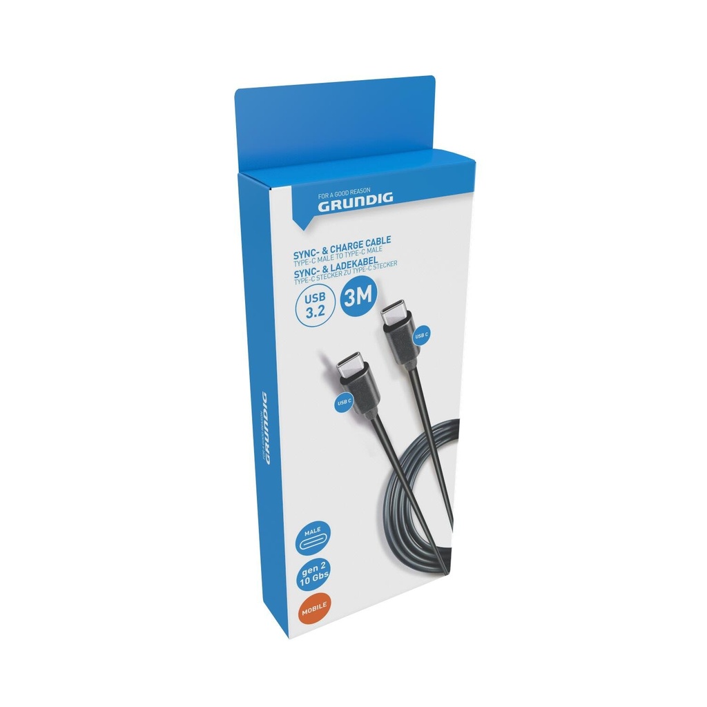 GRUNDIG USB-C to USB-C Cable 3.2 Gen 2 3m