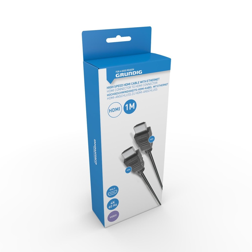 GRUNDIG HDMI Cable with Ethernet 1m 4K 60Hz