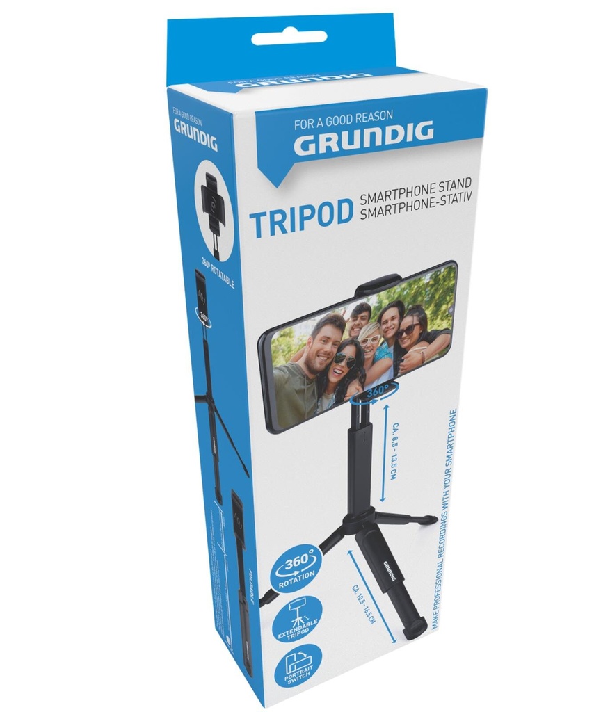 [871125223253] GRUNDIG Smartphone Tripod Stand Black