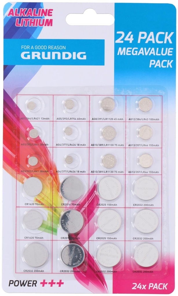 GRUNDIG Button Cell Battery AG/CR 24-Pack
