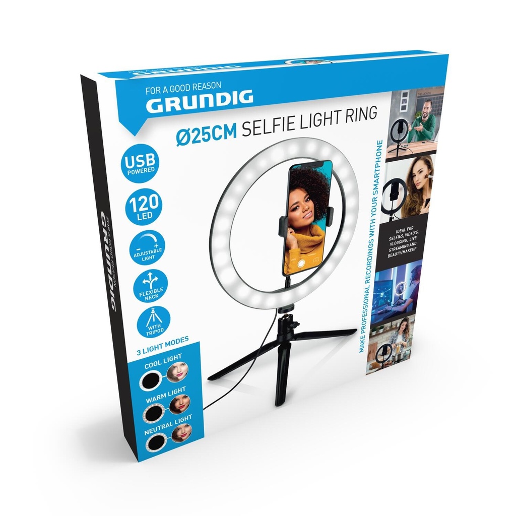 GRUNDIG Selfie Light Ring Ø25cm 120LED
