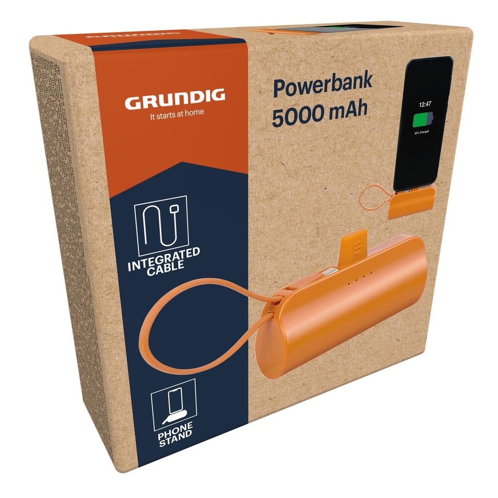 [871125235617] GRUNDIG Powerbank 5000mAh orange