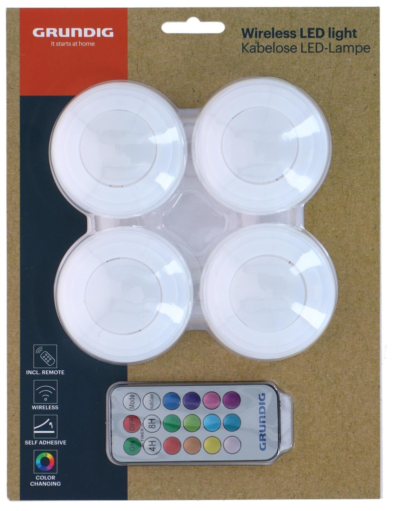 [871125225996] GRUNDIG Wireless LED Spots Color Changing