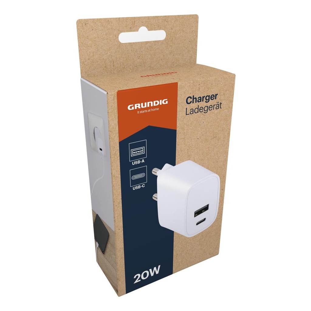 GRUNDIG Charger USB-C and USB-A 20W