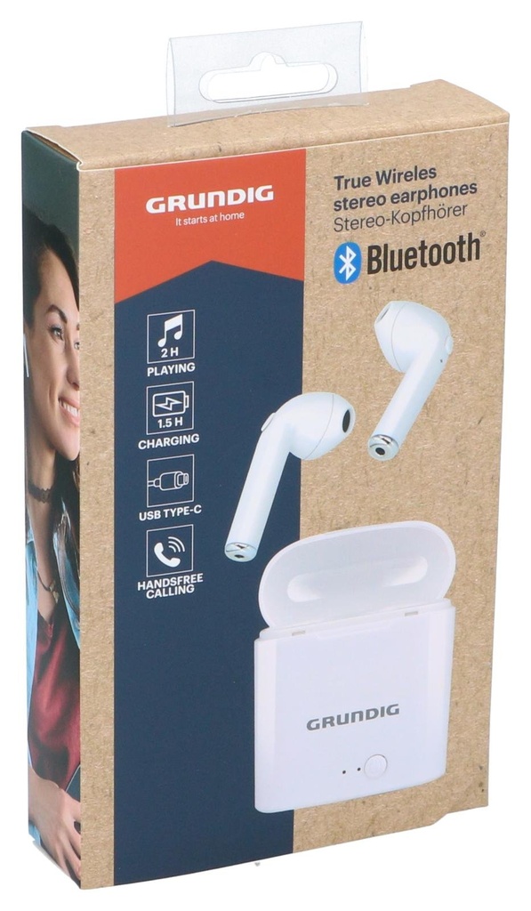 GRUNDIG Wireless Bluetooth Earbuds with Charging Case