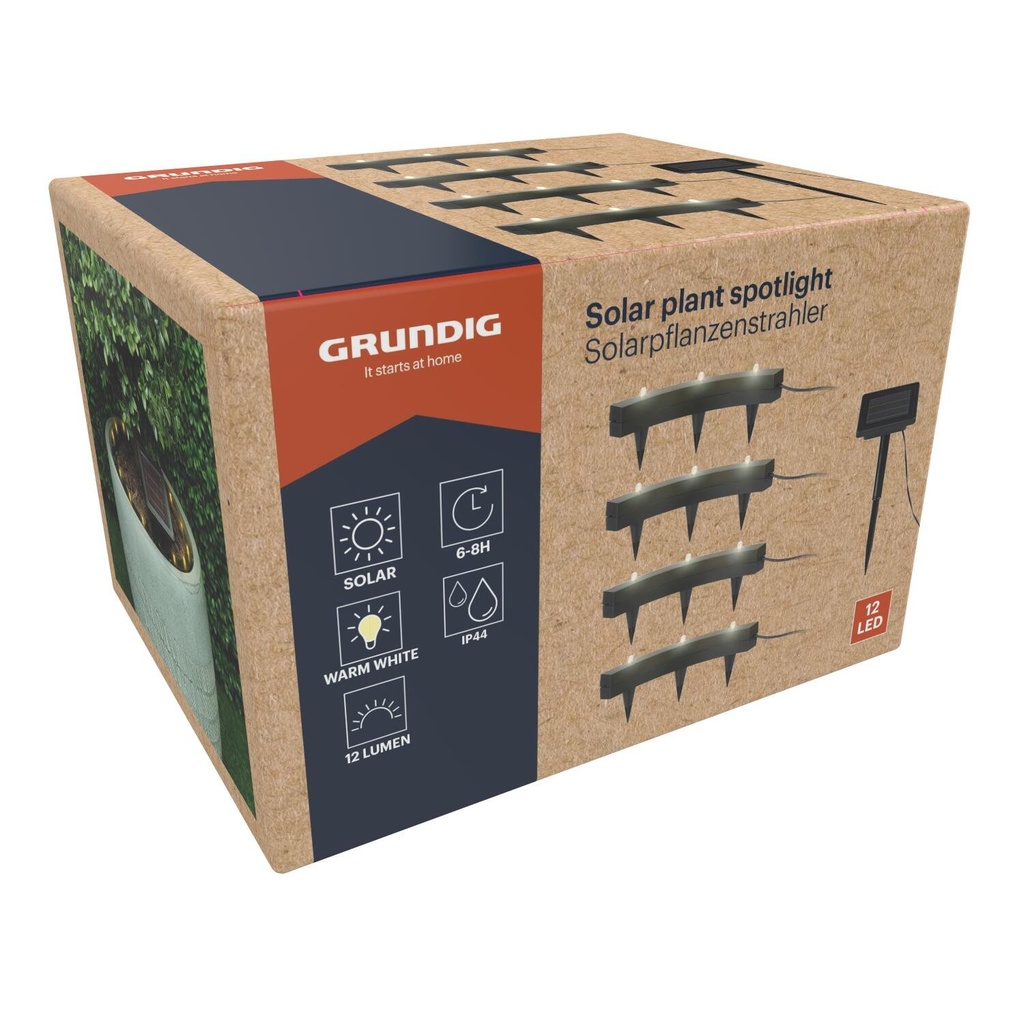 GRUNDIG Solar Plant Spotlight For Garden