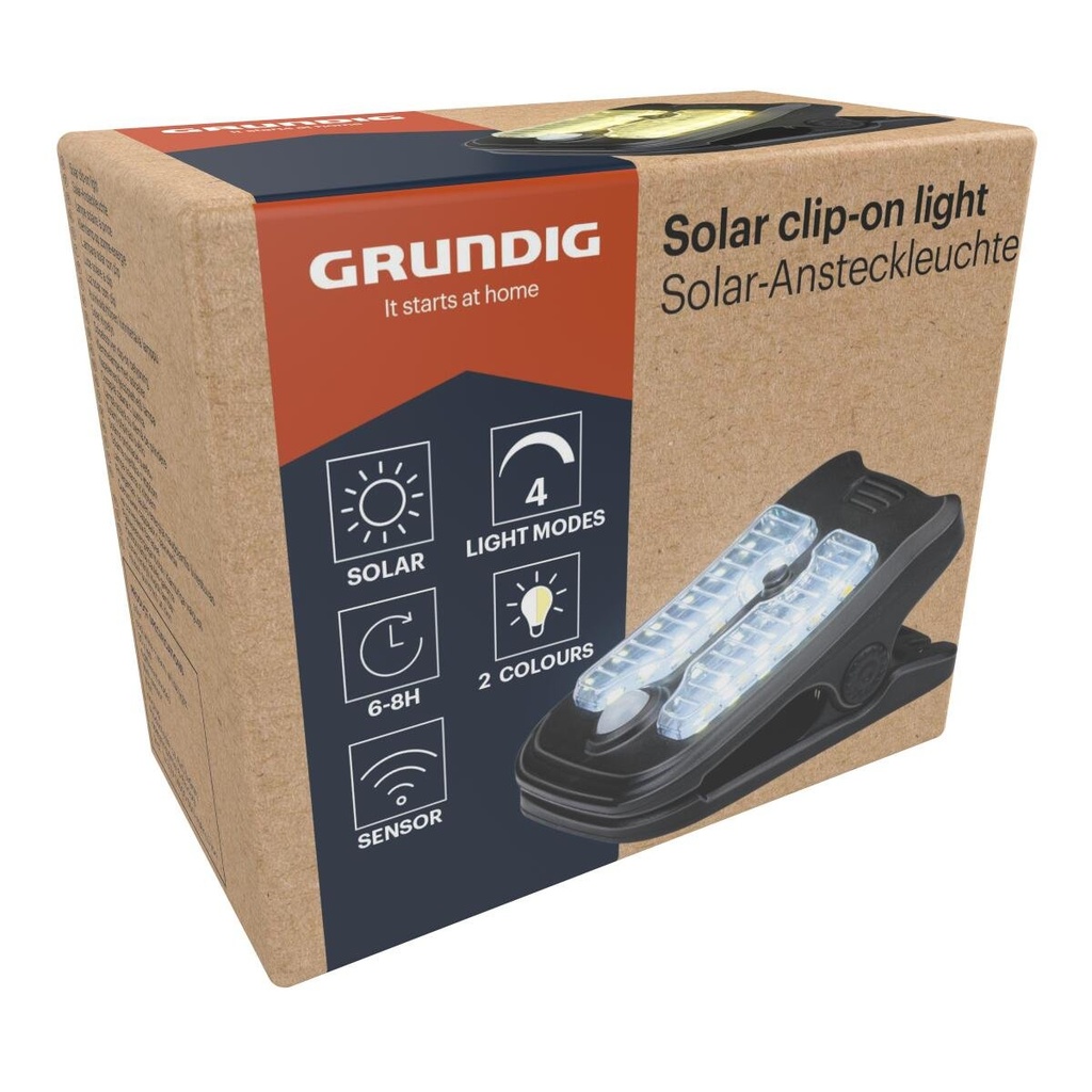 GRUNDIG Solar Garden Clip Light 4 Light Modes