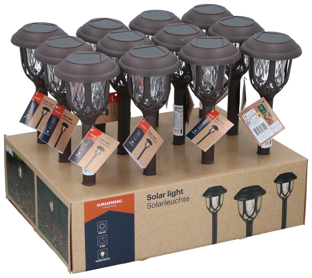 GRUNDIG Solar Garden Light LED Ø10x41cm