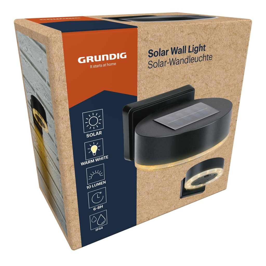 GRUNDIG Solar Wall Light 14x11x5cm