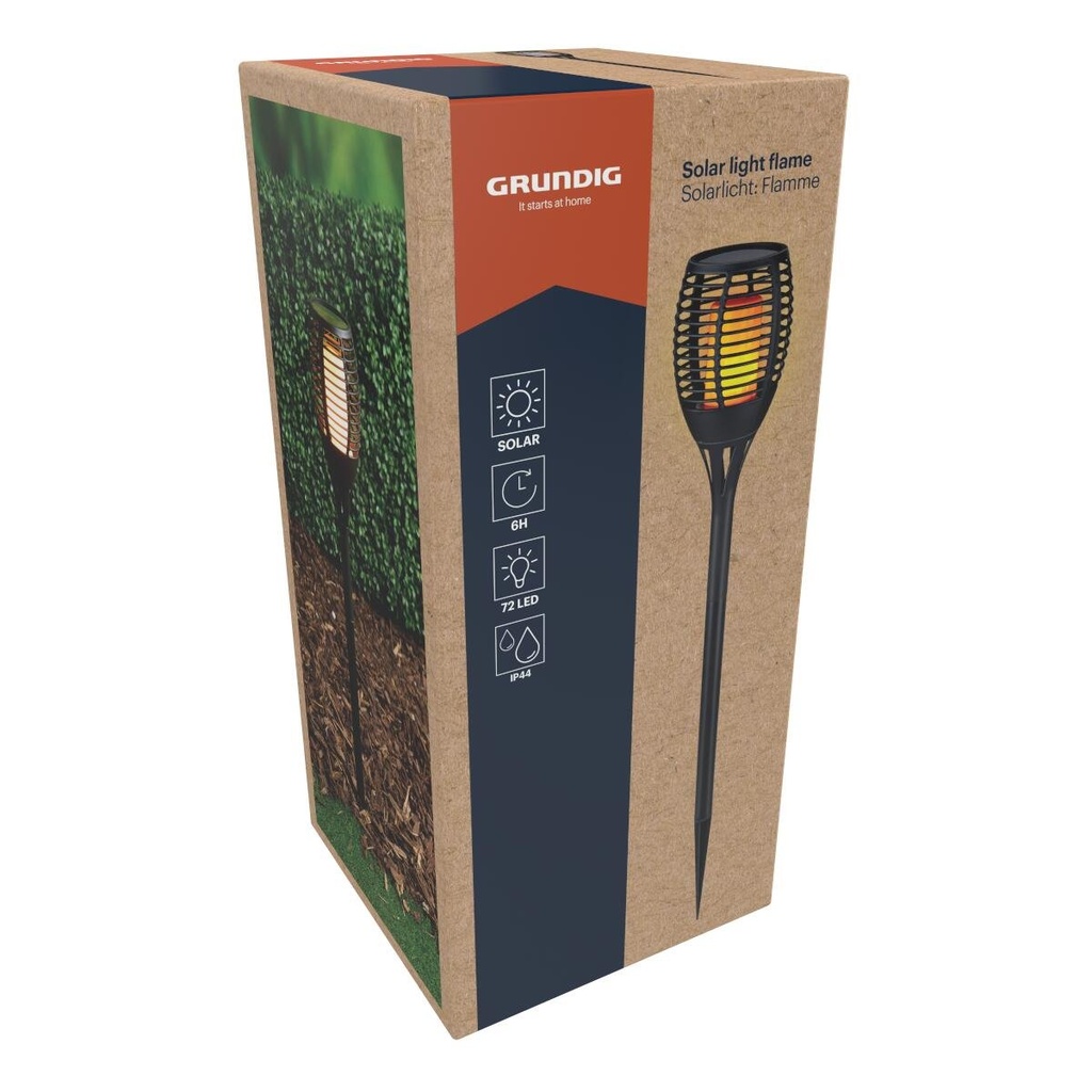 GRUNDIG Solar Garden Light Flame Effect LED