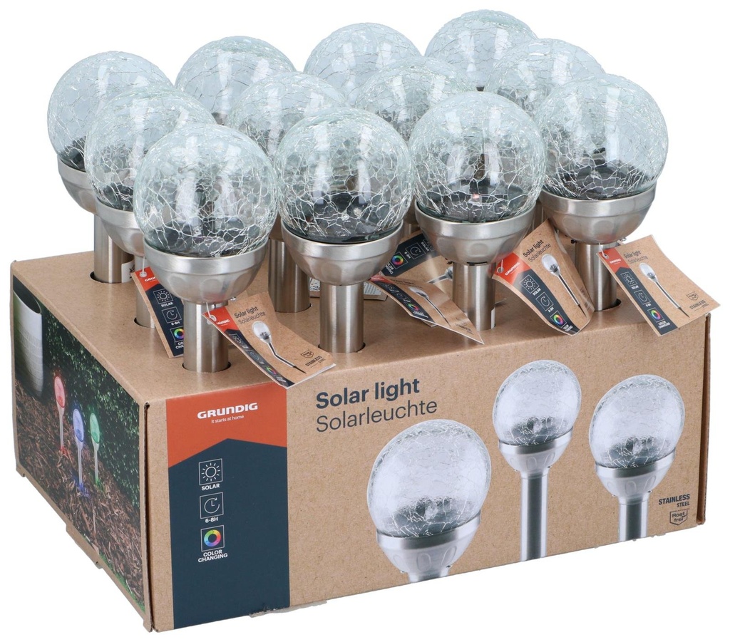 GRUNDIG Solar Garden Light Ball Ø8x34cm