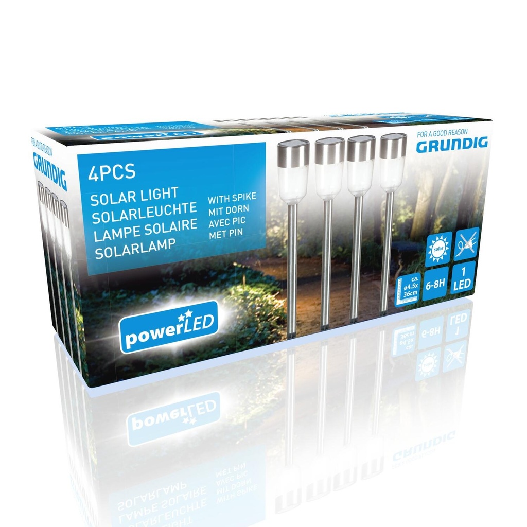 GRUNDIG Solar Garden Light Spike LED 4.5x36cm
