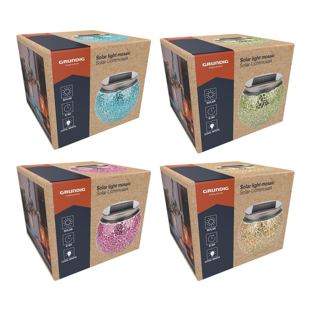 GRUNDIG Solar Garden Light Mosaic LED Colour Changing
