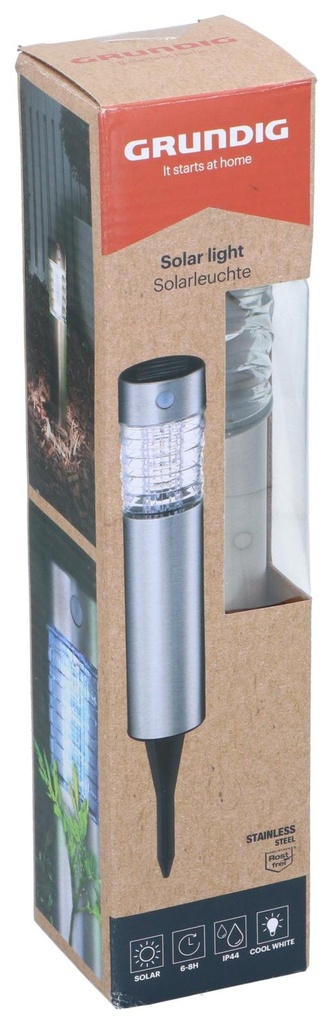 GRUNDIG Solar Garden Light LED With Sensor Ø6x39cm