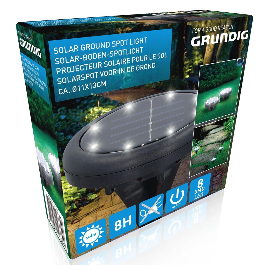 GRUNDIG Solar Ground Spot LED Garden Light