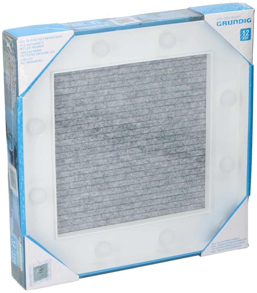 GRUNDIG Memo Board With 12 LED Lights 30x30cm
