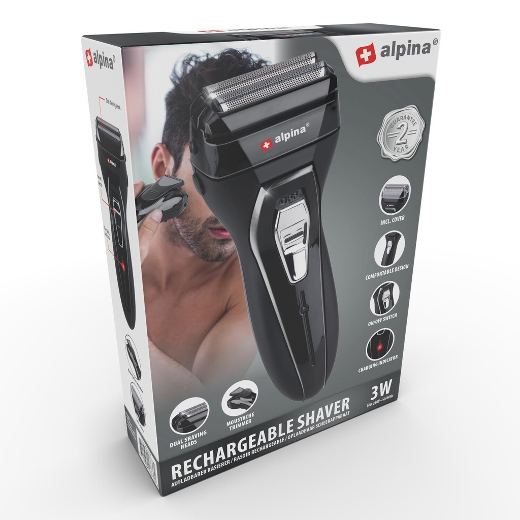 ALPINA Shaver Dual Head 230V 600mAh 3W