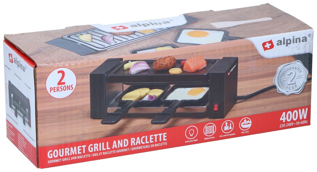 ALPINA Raclette Grill 230V 400W