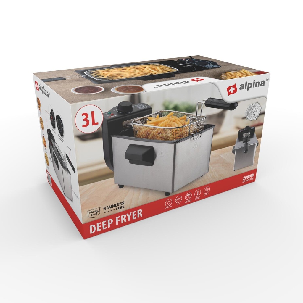ALPINA Deep Fryer 3L 2000W