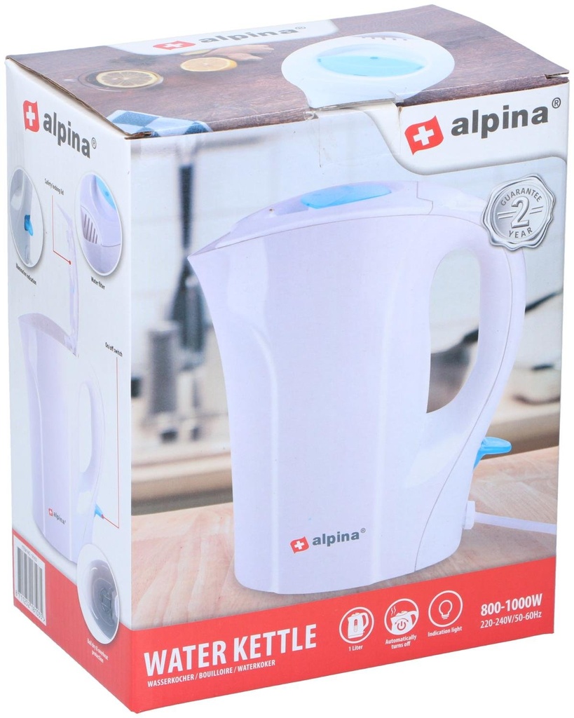 ALPINA Kettle 1L 800-1000W White