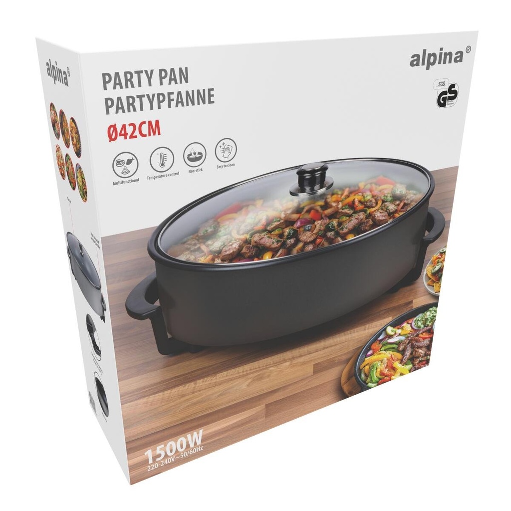 ALPINA Party Pan 1500W Ø42cm Electric
