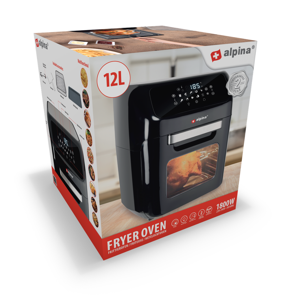 ALPINA Oven Airfryer 12L 1800W 230V