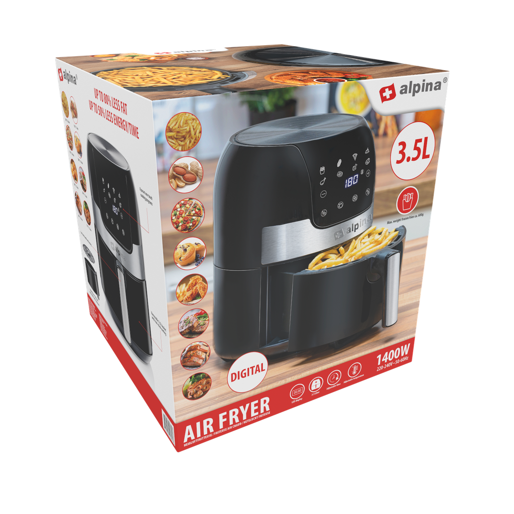 ALPINA Airfryer 3.5L 1400W Digital 230V