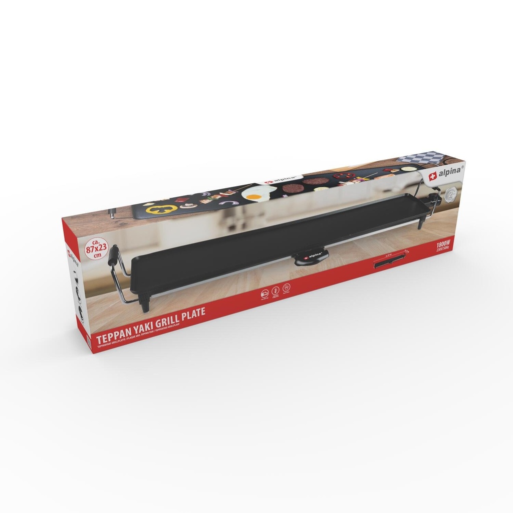 ALPINA Grill Teppanyaki 1800W 87x23cm
