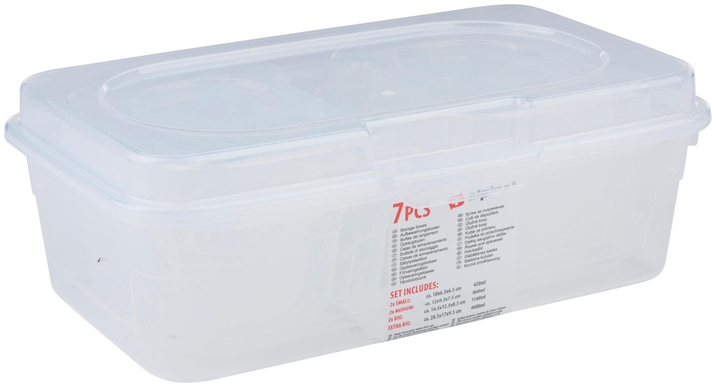 [871125224153] ALPINA Storage Box 4.6L Transparent 28.5x17x9.5cm