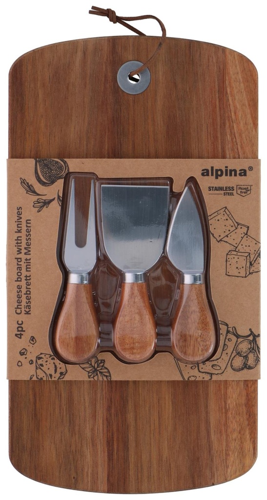 ALPINA Cheeseboard with Knives 320x17.5cm