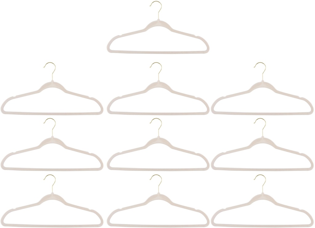 [871125234735] ALPINA Velvet Clothes Hanger Cream