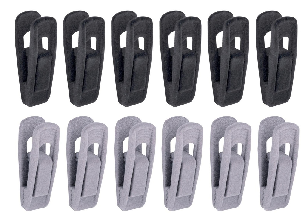 [871125247267] ALPINA Clothes Hanger Clips Black/Grey