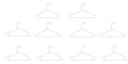 ALPINA Clothes Hanger White 39x22cm - 10 pcs
