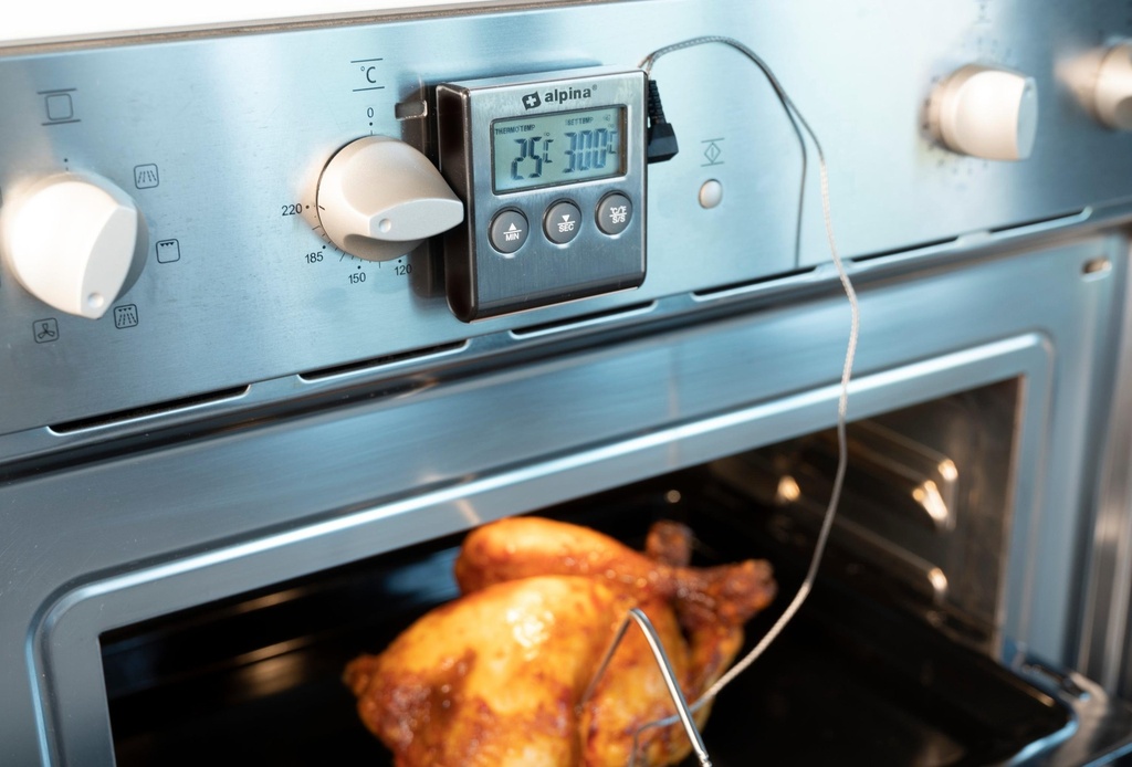 ALPINA Digital Kitchen Thermometer with Timer