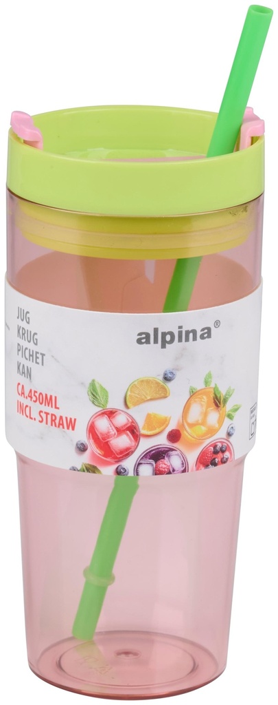 ALPINA Drinking Cup 450ml with Straw