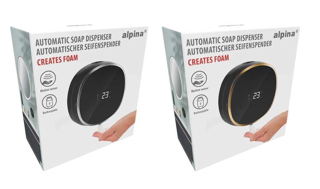 ALPINA Automatic Soap Dispenser 13.5x14x6.5cm