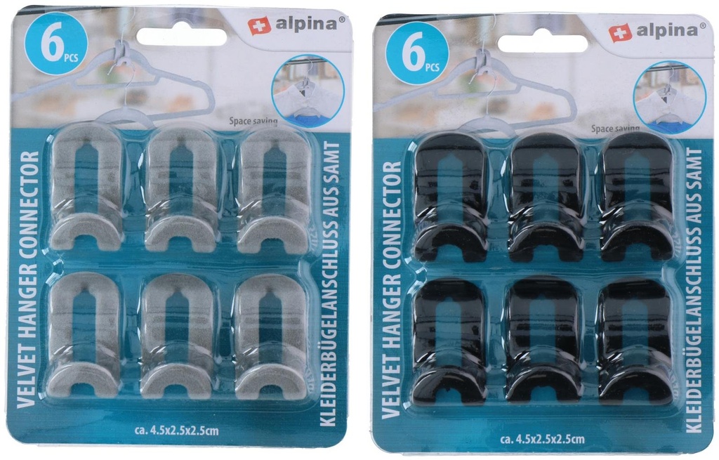 ALPINA Velvet Hanger Connector Black/Grey